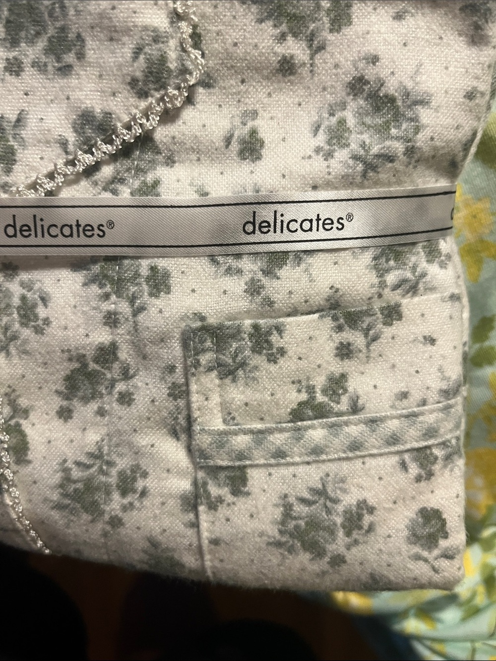 delicates Green Floral flannel Pajama Set - XL - Picture 3 of 4